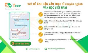 Viết Đề Án/Luận Văn Thạc Sĩ Chuyên Ngành Văn Học Việt Nam: Giải Pháp Từ ECCP