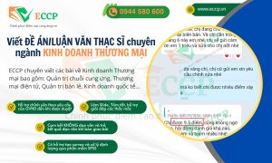 Viết Đề án/Luận văn Thạc sĩ chuyên ngành Kinh Doanh Thương Mại - ECCP
