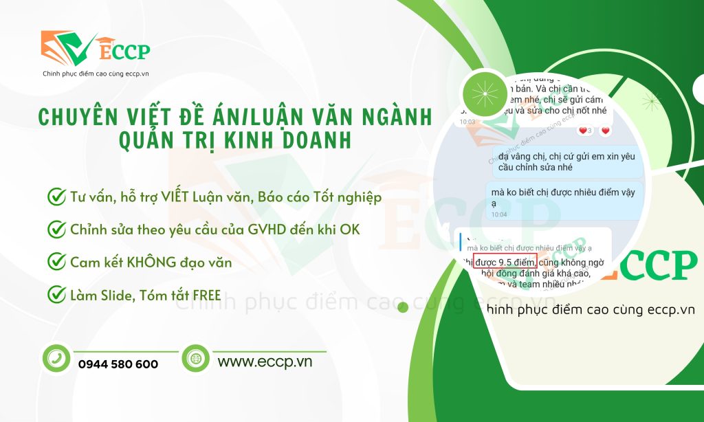 Viết Đề Án, Luận Văn Ngành Quản Trị Kinh Doanh Chất Lượng Cao - ECCP
