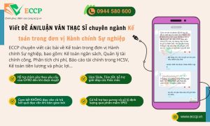 Viết Đề Án & Luận Văn Thạc Sĩ Kế Toán Trong Đơn Vị Hành Chính Sự Nghiệp - ECCP