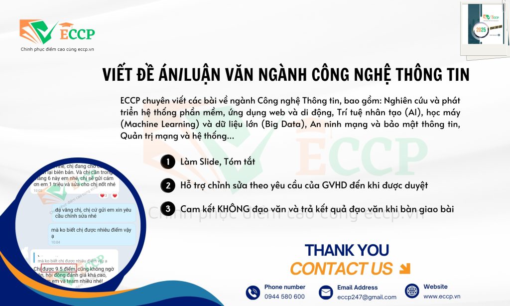 Viết Đề Án/Luận Văn Thạc Sĩ Ngành Công Nghệ Thông Tin – Chuyên Nghiệp và Uy Tín tại ECCP